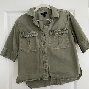 J.Crew FALL Army Green Top